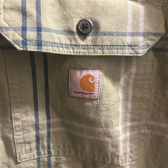 ✨Carhartt Loose Fit Midweight Plaid Sz Large Shirt - Short Sleeve✨ - Picture 7 of 8